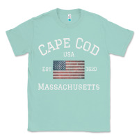 Seafoam cape cod massachusetts american flag usa travel vintage pullover hoodi Classic Tee - linhVisuals