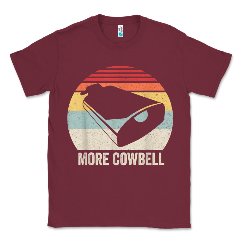 Retro More Cowbell Shirt Funny Drummer Gift Vintage T Shirt Classic Tee by linhVisuals | Teevron