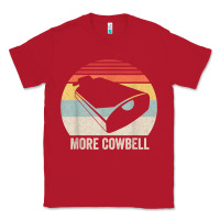 Red retro more cowbell shirt funny drummer gift vintage t shirt Classic Tee - linhVisuals