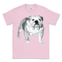 Bubblegum Pink English Bulldog Art Classic Tee - linhVisuals