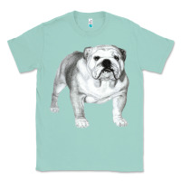 Seafoam English Bulldog Art Classic Tee - linhVisuals