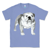 Colony Blue English Bulldog Art Classic Tee - linhVisuals