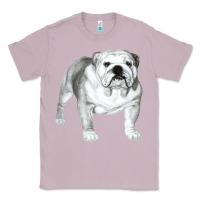 Lilac English Bulldog Art Classic Tee - linhVisuals