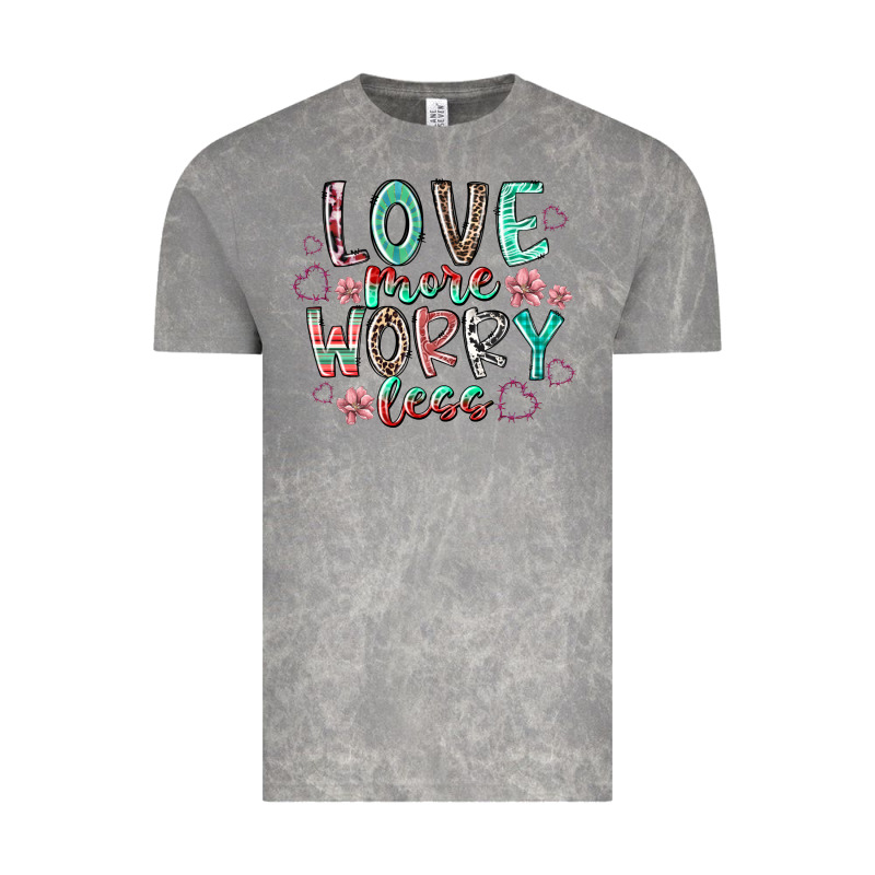 Love More Worry Less Vintage Tee by RacoonDesign | Teevron