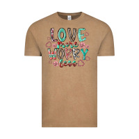 Vintage Coffee love more worry less Vintage Tee - RacoonDesign