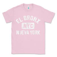 Bubblegum Pink el bronx nueva york nyc gym style distressed white print t shirt Classic Tee - linhVisuals