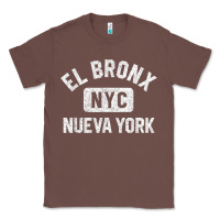 Chestnut el bronx nueva york nyc gym style distressed white print t shirt Classic Tee - linhVisuals