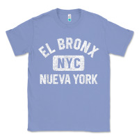 Colony Blue el bronx nueva york nyc gym style distressed white print t shirt Classic Tee - linhVisuals