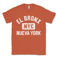 Copper el bronx nueva york nyc gym style distressed white print t shirt Classic Tee - linhVisuals