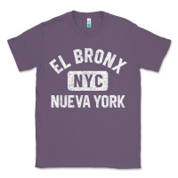 Lavender el bronx nueva york nyc gym style distressed white print t shirt Classic Tee - linhVisuals