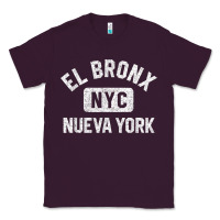 Plum el bronx nueva york nyc gym style distressed white print t shirt Classic Tee - linhVisuals