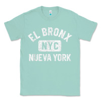 Seafoam el bronx nueva york nyc gym style distressed white print t shirt Classic Tee - linhVisuals