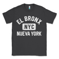 El Bronx Nueva York Nyc Gym Style Distressed White Print T Shirt Classic Tee | Teevron