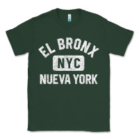 Sports Green el bronx nueva york nyc gym style distressed white print t shirt Classic Tee - linhVisuals