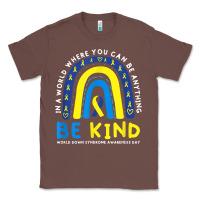 Chestnut be kind down syndrome awareness blue ribbon rainbow march 21 t shirt Classic Tee - linhVisuals