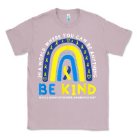 Lilac be kind down syndrome awareness blue ribbon rainbow march 21 t shirt Classic Tee - linhVisuals