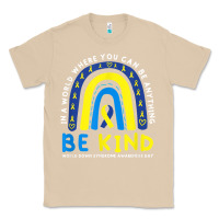 Mushroom be kind down syndrome awareness blue ribbon rainbow march 21 t shirt Classic Tee - linhVisuals