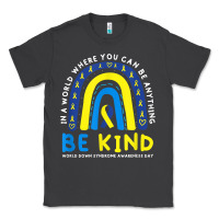 Smoke be kind down syndrome awareness blue ribbon rainbow march 21 t shirt Classic Tee - linhVisuals