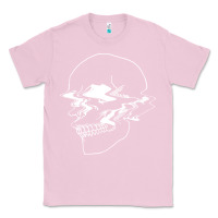Bubblegum Pink creepy cool egirl eboy pastel goth vaporwave glitch skull sweatshirt Classic Tee - linhVisuals
