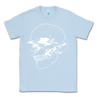 Dusty Blue creepy cool egirl eboy pastel goth vaporwave glitch skull sweatshirt Classic Tee - linhVisuals