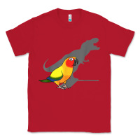 Red cute screaming parrot, birb memes, funny t rex sun conure t shirt Classic Tee - linhVisuals