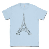 Dusty Blue eiffel tower with diamonds the parisian french love sign t shirt Classic Tee - linhVisuals