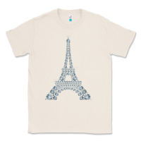 Natural eiffel tower with diamonds the parisian french love sign t shirt Classic Tee - linhVisuals