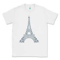White eiffel tower with diamonds the parisian french love sign t shirt Classic Tee - linhVisuals