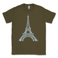 Army Green eiffel tower with diamonds the parisian french love sign t shirt Classic Tee - linhVisuals