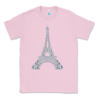 Bubblegum Pink eiffel tower with diamonds the parisian french love sign t shirt Classic Tee - linhVisuals