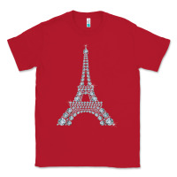 Red eiffel tower with diamonds the parisian french love sign t shirt Classic Tee - linhVisuals
