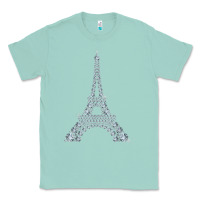 Seafoam eiffel tower with diamonds the parisian french love sign t shirt Classic Tee - linhVisuals
