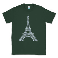 Sports Green eiffel tower with diamonds the parisian french love sign t shirt Classic Tee - linhVisuals