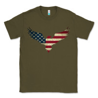 Army Green bald eagle  america Classic Tee - linhVisuals