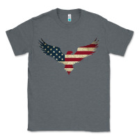 Charcoal Heather bald eagle  america Classic Tee - linhVisuals