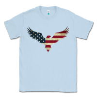 Dusty Blue bald eagle  america Classic Tee - linhVisuals