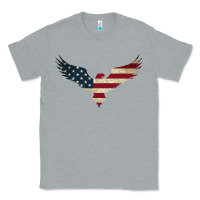 Heather Grey bald eagle  america Classic Tee - linhVisuals