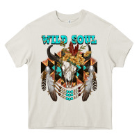 Cream Wild Soul Bull Skull Heavy Core Tee - FaDigitalArtStudio