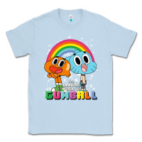 Dusty Blue cn the amazing world of gumball & darwin rainbow portrait pullover hoo Classic Tee - linhVisuals