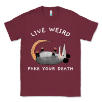 Burgundy funny opossum possum tee live weird fake your death t shirt Classic Tee - linhVisuals