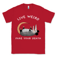 Red funny opossum possum tee live weird fake your death t shirt Classic Tee - linhVisuals