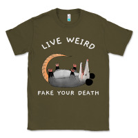 Army Green funny opossum possum tee live weird fake your death t shirt Classic Tee - linhVisuals