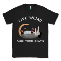 Black funny opossum possum tee live weird fake your death t shirt Classic Tee - linhVisuals