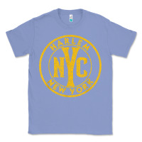 Colony Blue harlem new york nyc vintage sign distressed amber print t shirt Classic Tee - linhVisuals