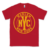 Red harlem new york nyc vintage sign distressed amber print t shirt Classic Tee - linhVisuals