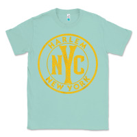 Seafoam harlem new york nyc vintage sign distressed amber print t shirt Classic Tee - linhVisuals