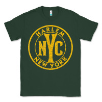Sports Green harlem new york nyc vintage sign distressed amber print t shirt Classic Tee - linhVisuals