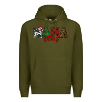 Army Green nana claus Premium Hoodie - BarkalooDesign