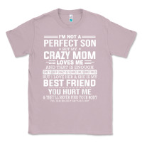 Lilac i'm not a perfect son but my crazy mom loves me mother's day t shirt Classic Tee - linhVisuals