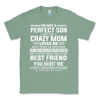 Sage i'm not a perfect son but my crazy mom loves me mother's day t shirt Classic Tee - linhVisuals